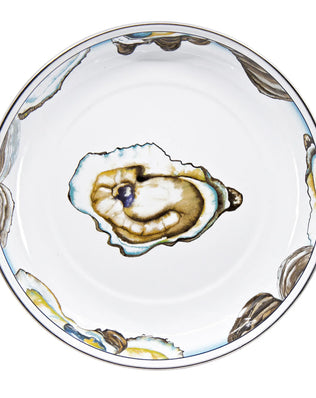 OY04S4 - Oyster Pasta Plates - Set of 4 - Golden Rabbit Enamelware