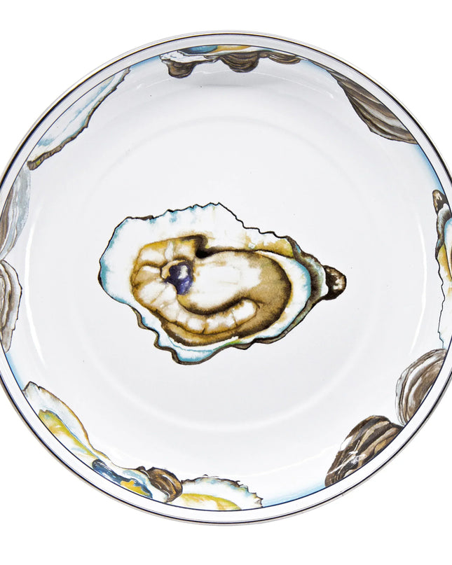 OY04S4 - Oyster Pasta Plates - Set of 4 - Golden Rabbit Enamelware