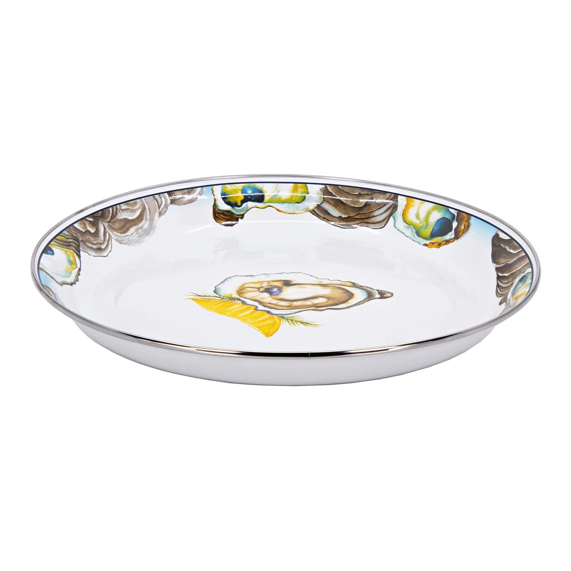 OY08 - Oyster Small Tray - Golden Rabbit Enamelware