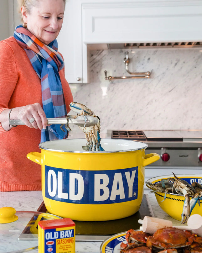 OB75 - Old Bay 18 Qt Stock Pot - Golden Rabbit Enamelware