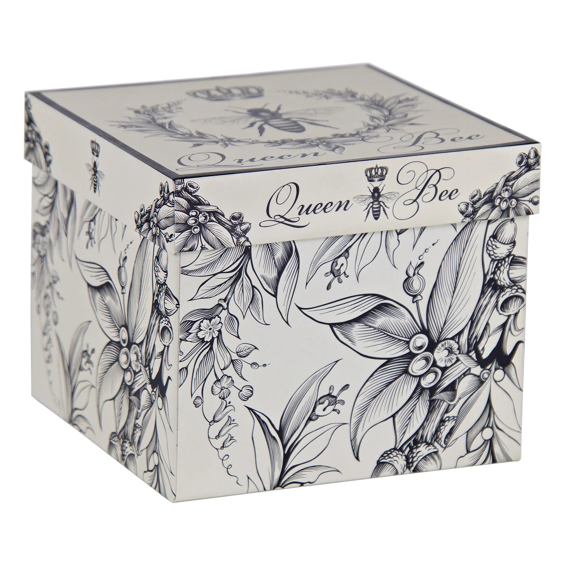 QB86 - Queen Bee 16 oz Latte Mug Gift Box - Golden Rabbit Enamelware