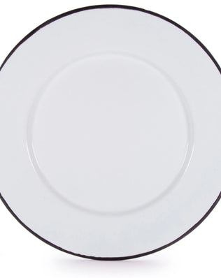 RBW91 - Black Rolled Rim Plates - Set of 4 - Golden Rabbit Enamelware
