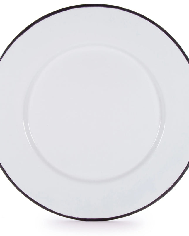 RBW91 - Black Rolled Rim Plates - Set of 4 - Golden Rabbit Enamelware