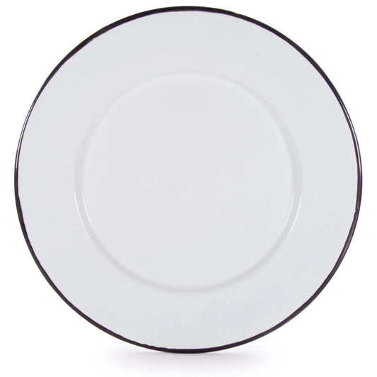 RBW91 - Black Rolled Rim Plates - Set of 4 - Golden Rabbit Enamelware