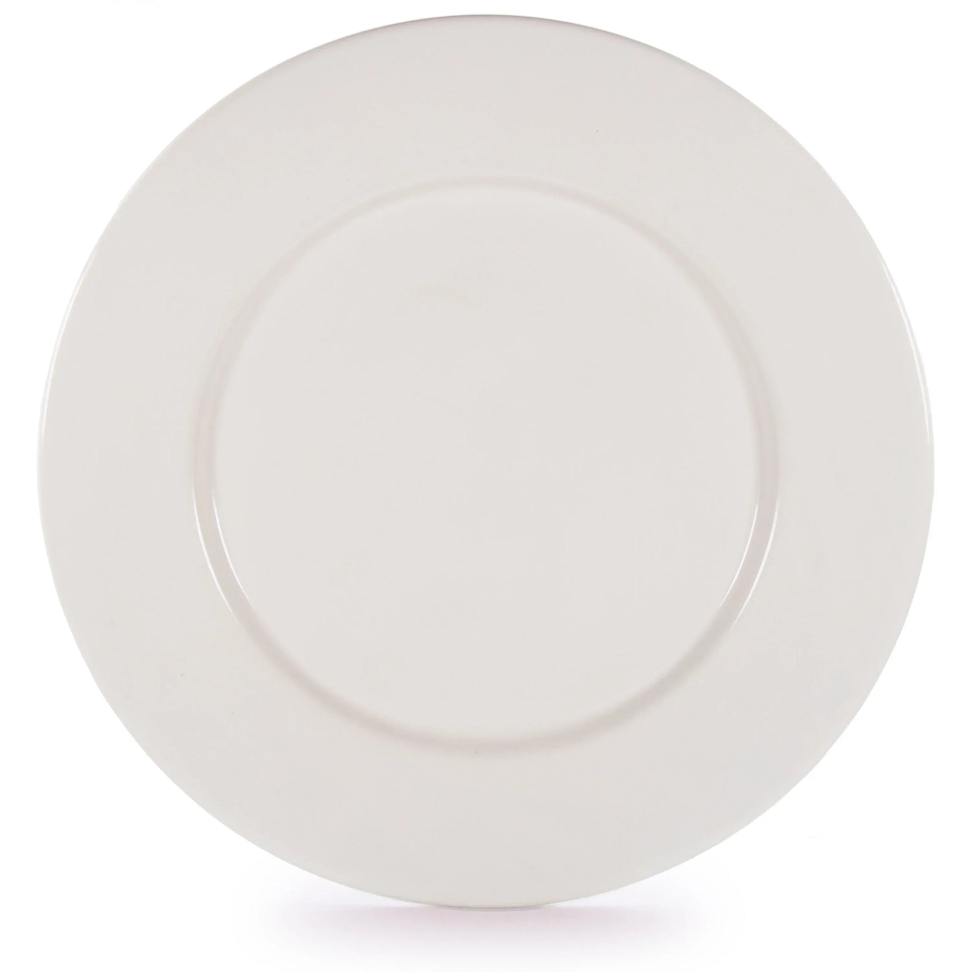 RCC91 - Cream Rolled Rim Plates- Set of 4 - Golden Rabbit Enamelware