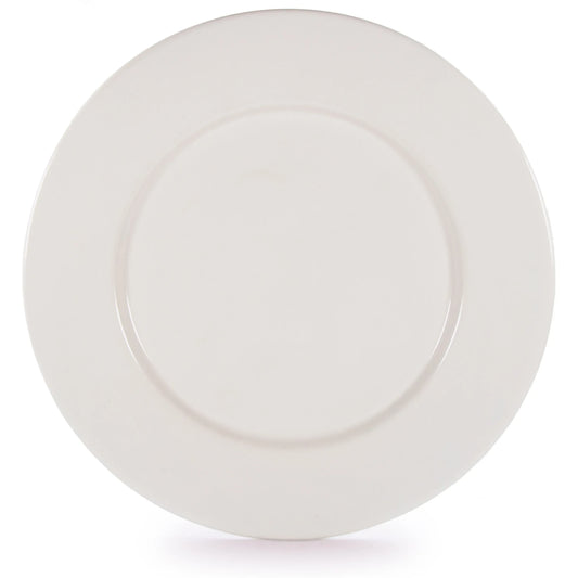 RCC91 - Cream Rolled Rim Plates- Set of 4 - Golden Rabbit Enamelware