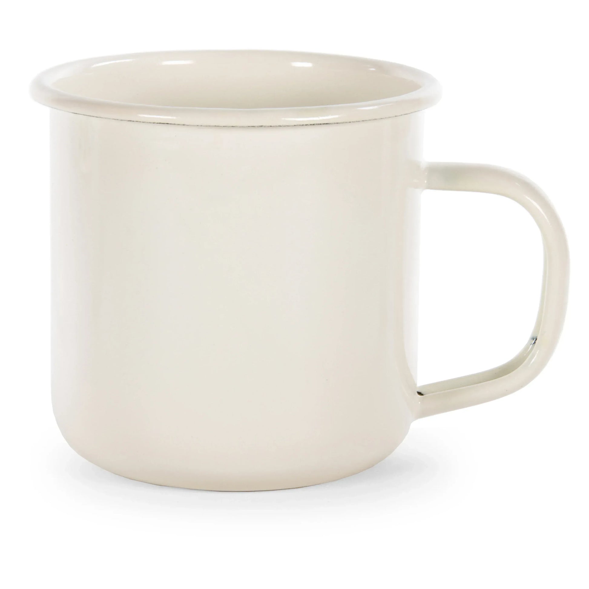 RCC92 - Cream Rolled Rim Mugs- Set of 4 - Golden Rabbit Enamelware