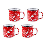 RD05S4 - Set of 4 Red Swirl Adult Mugs - Image
