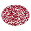 Red Swirl Oval Platter