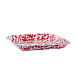 RD09S2 - Set of 2 Red Swirl Square Trays   AltImage2