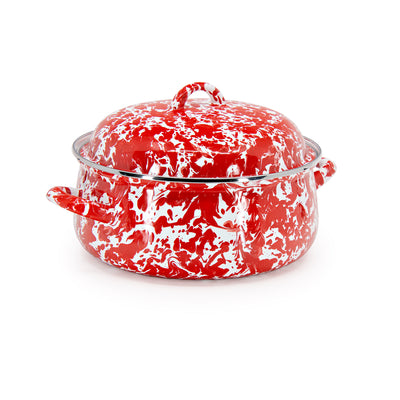 RD31 - Red Swirl Dutch Oven - Image