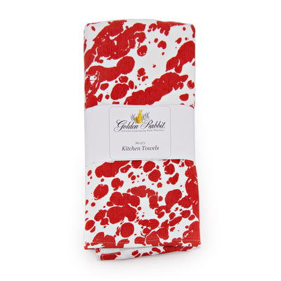 RD52 - Red Swirl Kitchen Towel Set  Primary Image