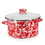 RD72 - Red Swirl 6 qt Stock Pot  Primary Image