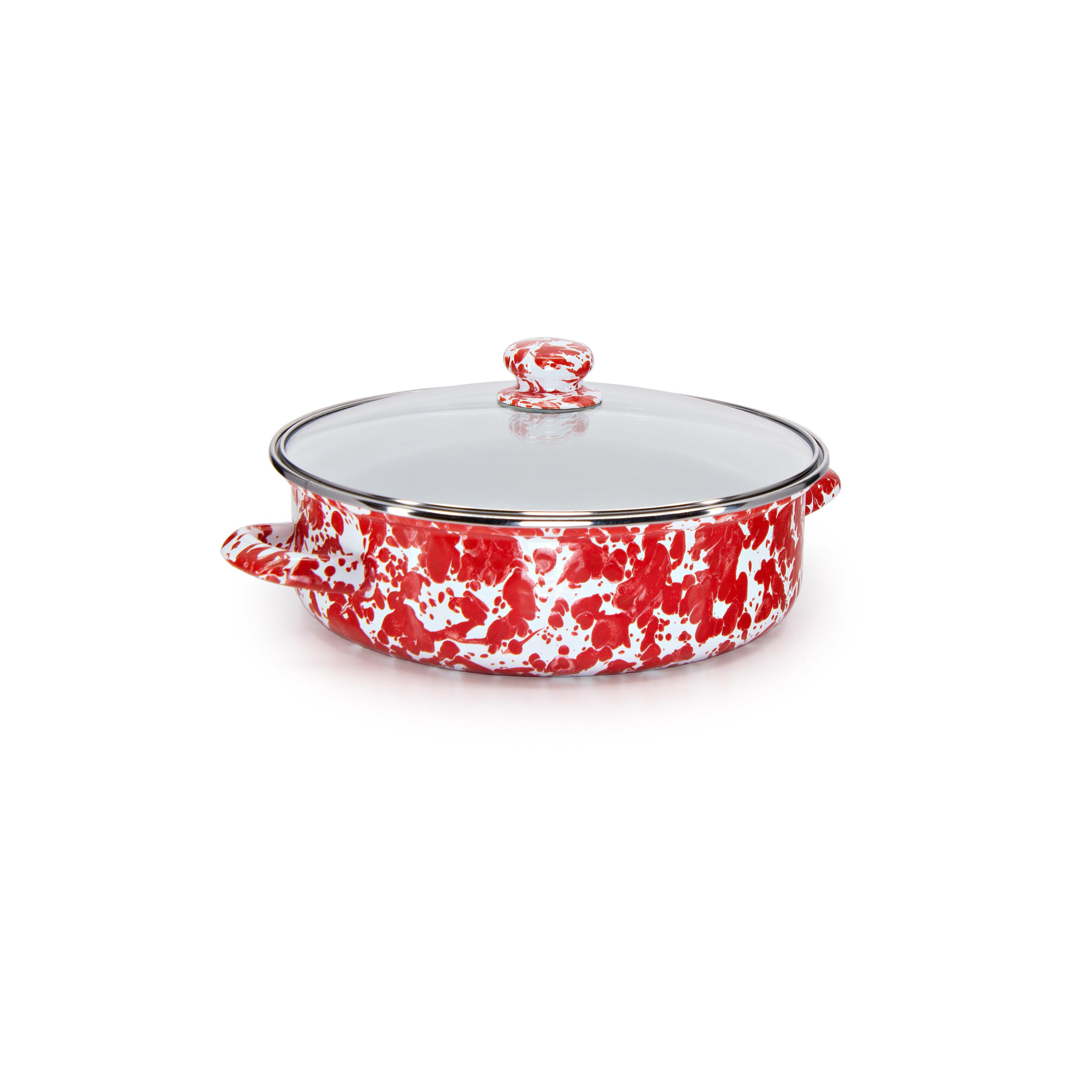 RD79 - 3qt Saute Pan - Red Swirl Design - UPC 619199797563