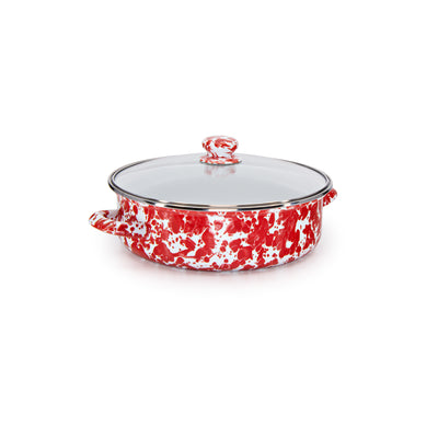 RD79 - Red Swirl Small Saute Pan  Primary Image