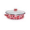 Red Swirl Large Saute Pan