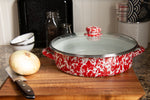 RD80 - Red Swirl Large Saute Pan - ImageAlt5