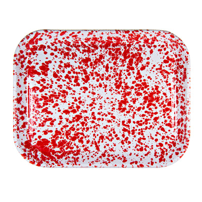 Red Swirl Half Sheet Tray