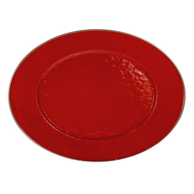 RR06 - Solid Red Oval Platter - Image