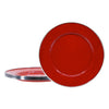 Set of 4 Solid Red Dinner Plates