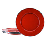 RR11S4 - Set of 4 Solid Red Sandwich Plates - Image