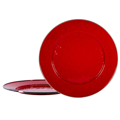RR26S2 - Set of 2 Solid Red Chargers - Image