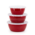 RR30 - Solid Red Nesting Bowls - Image
