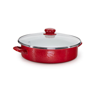 RR80 - Solid Red Large Saute Pan - Image