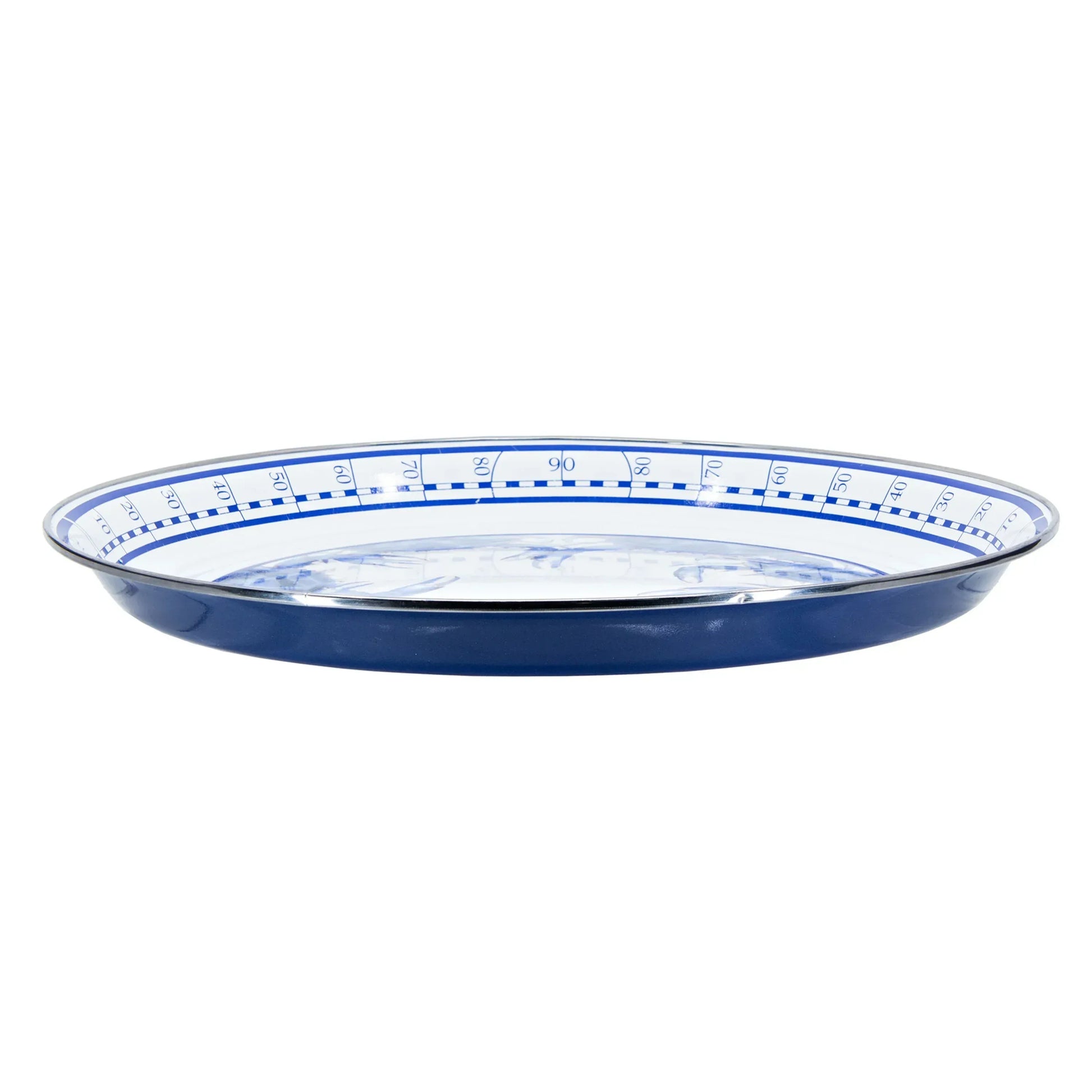 SE01 - Blue Crab Large Tray - Golden Rabbit Enamelware
