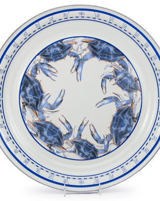 SE01 - Blue Crab Large Tray - Golden Rabbit Enamelware