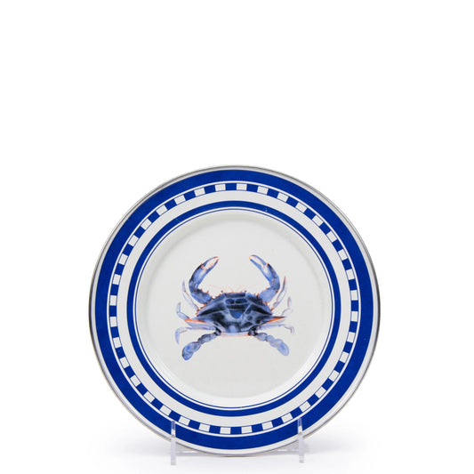 SE11S4 - Blue Crab Sandwich Plates - Set of 4 - Golden Rabbit Enamelware