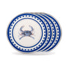 Set of 4 Blue Crab Sandwich Plates