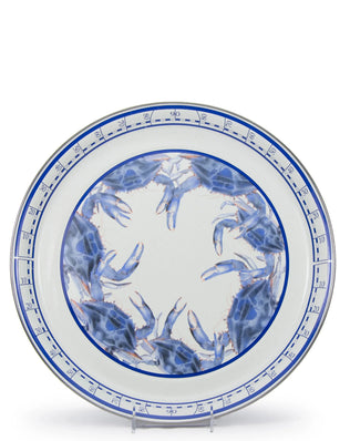 SE21 - Blue Crab Medium Tray - Golden Rabbit Enamelware