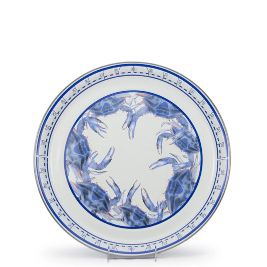 SE21 - Blue Crab Medium Tray - Golden Rabbit Enamelware