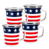 Set of 4 Stars & Stripes Latte Mugs