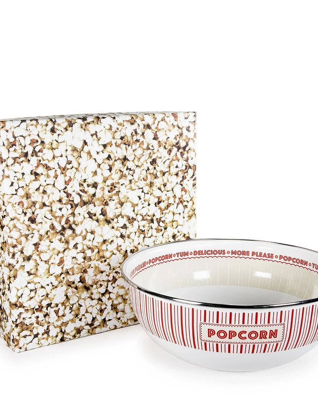 ST103 - Showtime Popcorn Bowl Gift - Golden Rabbit Enamelware