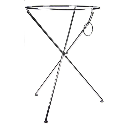 WW70 - Solid White Tray with Steel Table Base - Golden Rabbit Enamelware