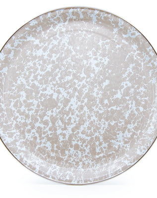 TP01 - Taupe Swirl Large Tray - Golden Rabbit Enamelware