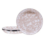 TP04S4 - Set of 4 Taupe Swirl Pasta Plates - Image
