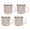 Taupe Swirl 12 oz Mugs - Set of 4
