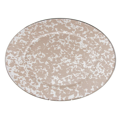 TP06 - Taupe Swirl Oval Platter - Image