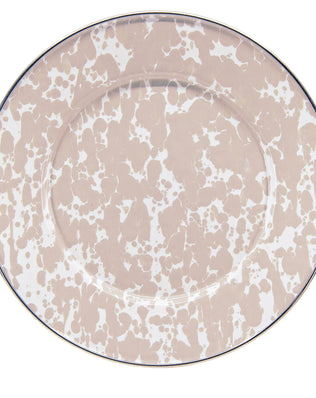 TP11S4 - Taupe Swirl Sandwich Plates - Set of 4 - Golden Rabbit Enamelware
