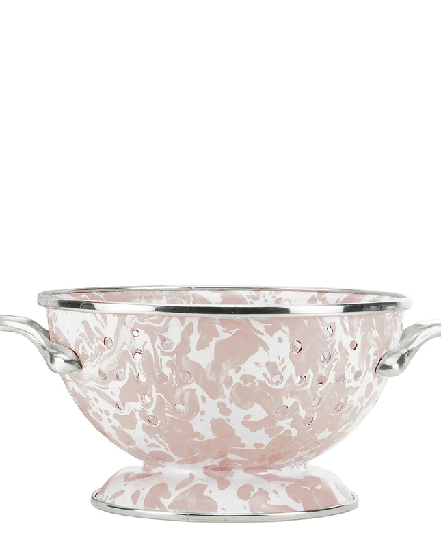 TP24 - Taupe Swirl Petite Colander - Golden Rabbit Enamelware