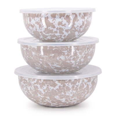 TP54 - Taupe Swirl Mixing Bowls - Image