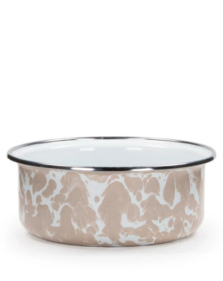 TP60S4 - Taupe Swirl 14oz Soup Bowls - Set of 4 - Golden Rabbit Enamelware