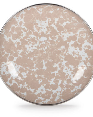 TP62S4 - Taupe Swirl Appetizer Plates- Set of 4 - Golden Rabbit Enamelware