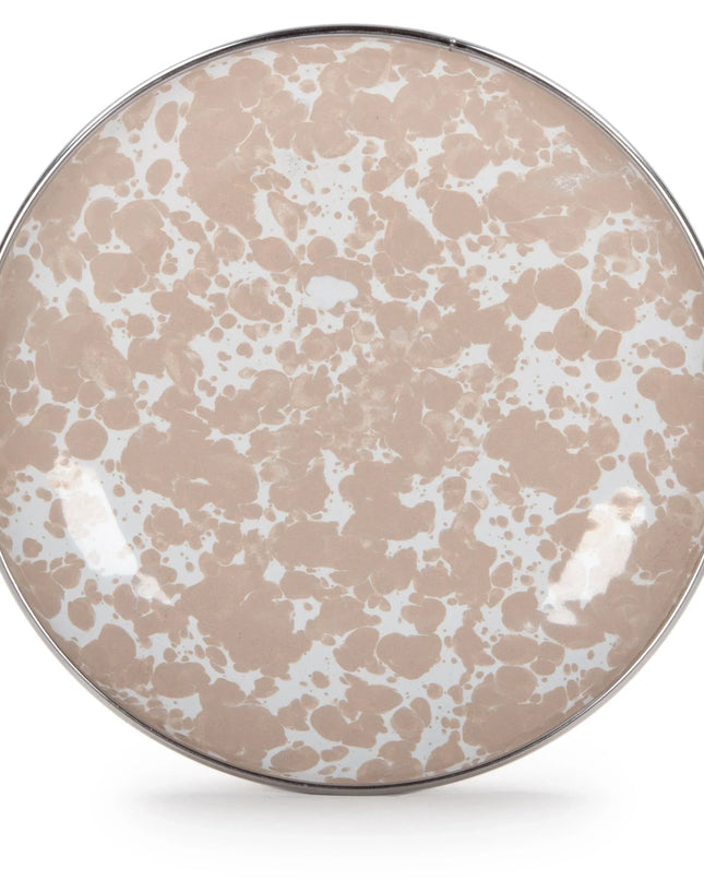 TP62S4 - Taupe Swirl Appetizer Plates- Set of 4 - Golden Rabbit Enamelware