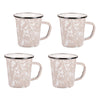 Set of 4 Taupe Swirl Latte Mugs