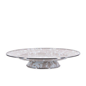 TP76 - Taupe Swirl Cake Plate  1