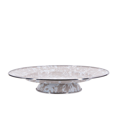 TP76 - Taupe Swirl Cake Plate - Image
